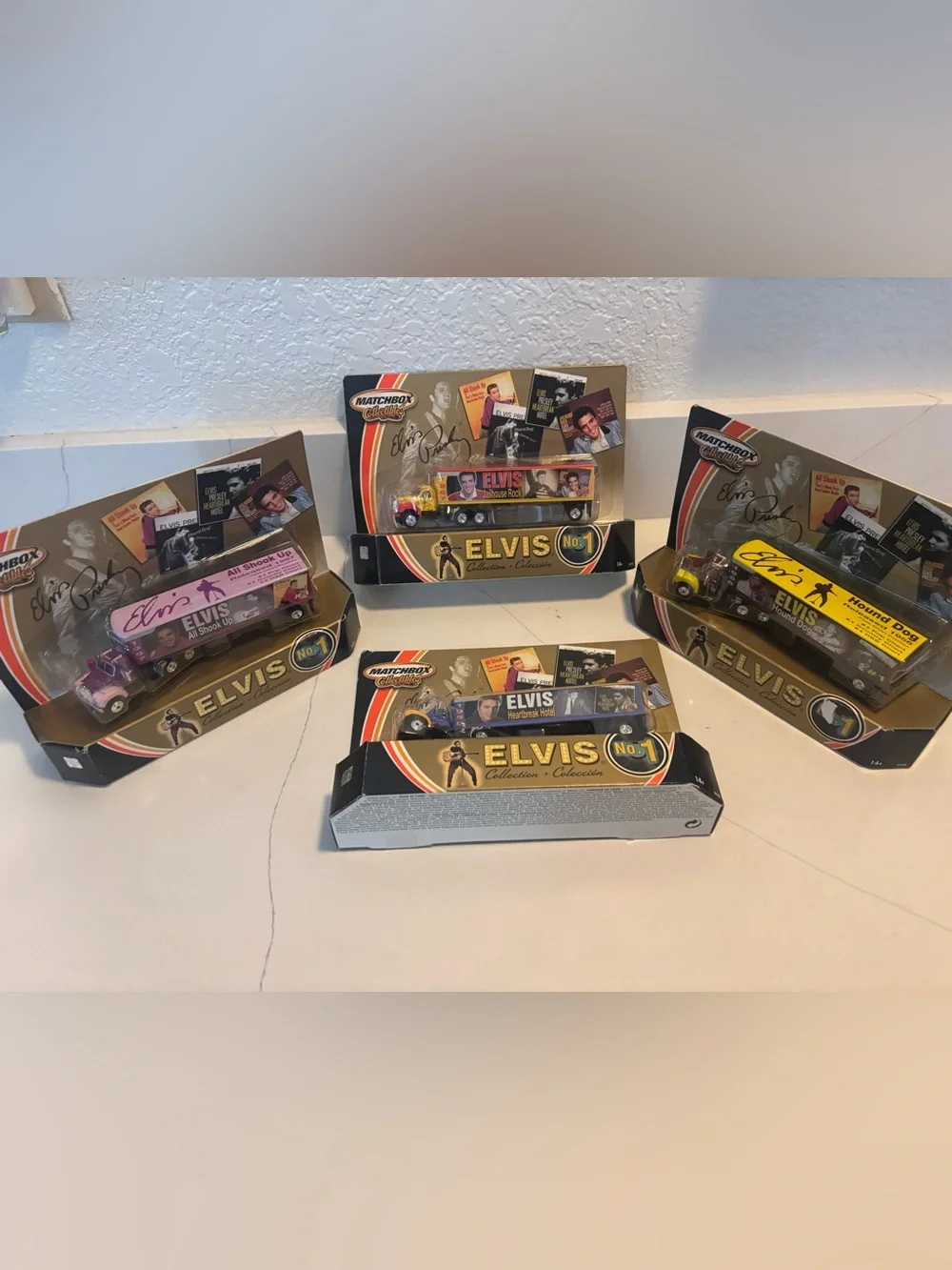 Vintage Matchbox Elvis No. 1 Collection Set of 4 Diecast Trucks NIB